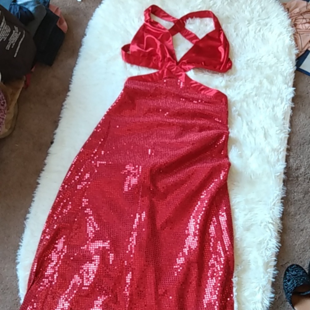 Ruby Red Sequin Dress - image 1